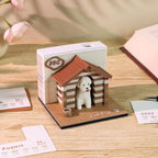 3D Calendar 2027, 3D Memo Pad Art Sticky Notes, Time Piece Calendar 2027, Creative Weekly Notepad with Light, Paper Carving Art Desktop Gift for Christmas Birthday Anniversaries (Cute Cottage 2027) - Image 2