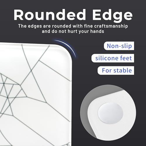 XVX Glass Mousepad for Gaming, White Spider Webs Hard Gaming Mouse Pad, Professional Large Mouse Mat 16.2" x 12.2", Special Glass Surface with Improved Precision and Speed - Image 5