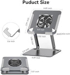 Cooling Stand for Surface Pro,Tablet Cooler Stand Holder with Quiet Fan Heavy Duty for iPad Pro Air Series,Microsoft Surface Series,Samsung Galaxy Tabs,Portable Monitor...Up to 15'' Tablets-Grey - Image 3