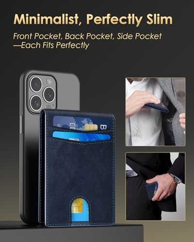 QLD 2026 Wallet for Men - RFID Blocking Slim Minimalist Wallet, Navy - Image 3