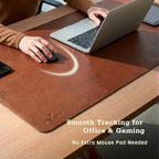 Premium Leather Desk Mat, Full Grain Leather Desk Pad Protector & Desk Blotter, Waterproof Non-Slip Writing Surface for Keyboard, Mouse & Laptop, Desk Pad for Home & Office (Tobacco, Medium) - Image 6