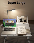 Laptop Bed Tray Desk with LED Desk Lamp, SAIJI Laptop Stand for Bed - Image 3