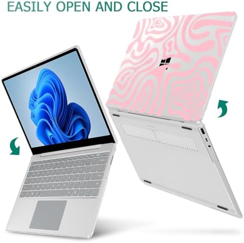 Case for Surface Laptop 5/4/3 13.5", Pink Wave Pattern - Image 5