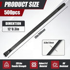 Reallnaive 500 Pcs 12 Inch Reusable Zip Ties Outdoor Heavy Duty 120lbs - Image 2