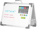 Tankee Dry Erase Board 18x24 Double Sided Magnetic Whiteboard with Stand by Tankee