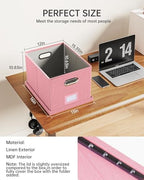 Oterri 2 Pack File Storage Organizer, Filing Box, Portable File Box with Lid, Fit for Letter/Legal File Folder Storage, document organizer, New-pink - Image 3