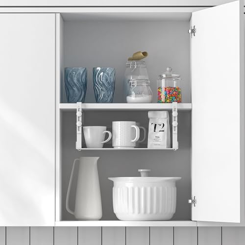 Adjustable Under Shelf Storage, Metal Basket Organizer for Kitchen Cabinet - Image 2