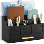 Desk Organizer with Drawer, Countertop Bill Mail Organizer and File Storage by dreampossible