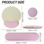 PATIKIL Ergonomic Wrist Rest Set, Memory Foam Mouse Pad and Keyboard Wrist Rest Support Hand Waterproof Cup Pad Non-Slip for Office Computer Gaming Home Desk Accessory, Purple/Yellow - Image 2