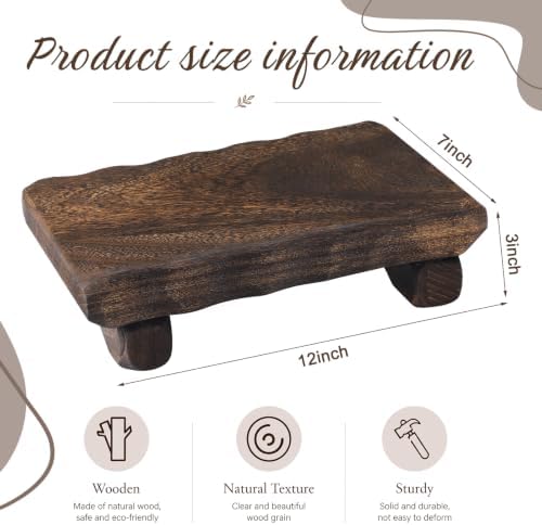 Briwooody Wood Riser Pedestal Stand for Kitchen Counter, 12 x 7 Inch - Image 2