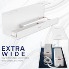 VIVO White 17 inch Extra Deep Cable Management Tray, DESK-AC16-1CW - Image 5