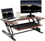 VIVO Dark Walnut 36 inch Standing Desk Converter, DESK-V000VD by VIVO