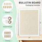 DOLLAR BOSS Double-Sided Bulletin Boards with Linen, 30"x20" Cork Board - Image 5