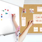 XBoard Magnetic Dry Erase Board Cork Board Combo, 48" x 36", Aluminum Frame - Image 5