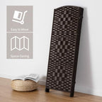HALLYBEE Short Room Divider Folding Privacy Screens,4 Panel Dark Mocha - Image 5