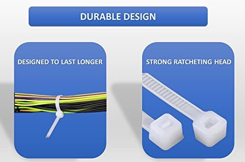Kable Kontrol Cable Zip Ties, 32 Inch 500 Pcs HD 175lbs Test, Natural White - Image 5