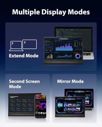 Portable Monitor 15.6" for Laptop, 1080P FHD IPS Travel Screen Display - Image 6