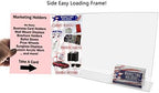 Marketing Holders 6 Pack Acrylic Sign Holder for 11" x 8.5" Signs with 3.5" x 2" Appointment Card Slot Clear Slanted Side Load Display for Counters in Reception Areas Lobbies and Business Offices - Image 5