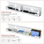 Univivi Under Desk Cable Management Tray, Cable Management, 32 inch, White - Image 4