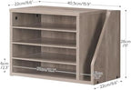 HOOBRO Mail Sorter, Literature Organizer with Adjustable Shelves, Paper Organizer for Office, Home, Wood Countertop Mail Sorter, File Holders, Magazines, Greige BG41WF01N1 - Image 3