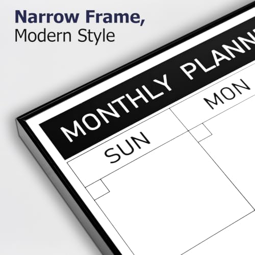 Dry Erase Calendar with Cork Board for Wall | 24"x18" Whiteboard Calendar with Aluminium Alloy Frame, Magnetic Monthly Wall Calendar for Home Office Planner Memo - Image 3