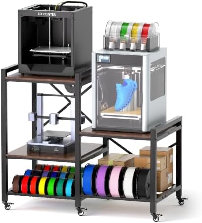 Sturdy 3D Printer Stand with Filament Storage, Heavy Duty 3D Printer Table by Bloazzup