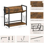 Desk Shelf Organizer, 2 Tier Desktop Bookshelf, Wooden Tabletop Bookshelf - Image 3