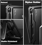 Dexnor Case for Samsung Galaxy Tab S10 Lite /S10 FE/S9 FE 10.9 Inch(2025/2023), [Built in Screen Protector&Kickstand] with Pen Holder Heavy Duty Full Body Cover for S9 FE 5G Tablet Case - Black - Image 7