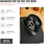 GOBAGS Organizer Zipper Bag - Electronics & Camera Accessories Bag - Cable organizer, Gear Accessory Pouch, Travel Camera Essentials, Black - Image 2