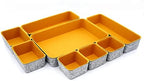 Welaxy 8-Piece Felt Drawer Organizers Curry Desk Tray Makeup Storage - Image 2
