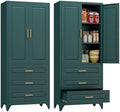 Polup 75" Metal Storage Cabinet, Kitchen Pantry Cabinet with 3 Drawers by POLUP