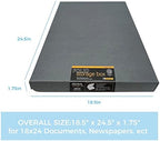 Lineco Clamshell Archival Storage Box, 18.5x24.5x1.75 Inch, Gray - Image 2