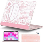 DONGKE Compatible with MacBook Neo 13 Inch Case 2026 A3404 A18 Pro chip & Touch ID, Plastic Hard Shell with Keyboard Cover, Screen Protector & Dust Plugs, Blush Composition Book by DONGKE