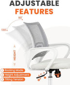NEO CHAIR Office Computer Chair Ergonomic Mid-Back Mesh Desk Chair, Ivory - Image 6