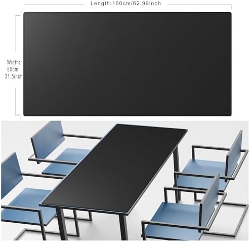 Cacoy 63" x 31.5" Extra Large Leather Desk Mat, Office Desk Pad Blotter, Oversized Mouse Pad for Home & Work, Waterproof Computer Desk Protector, Huge Gaming Desktop Mat for Keyboard & Mouse (Black) - Image 2