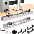 Chumia Under Desk Cable Management Tray No Drill, Beige, 48 Inch by Chumia