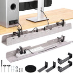 Chumia Under Desk Cable Management Tray No Drill, Beige, 48 Inch by Chumia