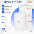 GAIOUS 63" Tall Metal Storage Cabinet White Cupboard Kitchen Pantry Cabinet - Image 2