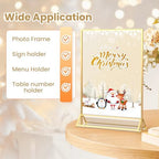 Acrylic Sign Holder 8.5X11 Gold Frames Double-Sided Picture Frame - Image 5