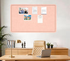 Large Bulletin Board 60" x 36" Felt Cork Board - Decor Pin Board, Pink - Image 2