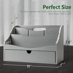 Rebee Vision Mail Organizer for Desk with Drawer Home & Office Decor, Gray - Image 2