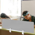 Desk Divider 4 Pcs Desk Privacy Panel 47.2''L x 15.8W'' Office Partitions Grey Acrylic Panel Pack of 4 Desk Divider Partition with Adjustable Universal Base Brand: Yeaborn - Image 6