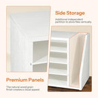 HOOBRO Mail Sorter, Literature Organizer with Adjustable Shelves, Paper Organizer for Office, Home, Wood Countertop File Holders, Mails, Magazines, White WT41WF01 - Image 5