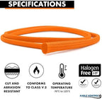 Kable Kontrol Braided Cable Sleeve Split Wrap 1-1/4" 100 Ft - Orange - Image 2