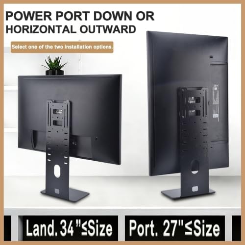 Ultrathin computer monitor stand for desk Wall-attached monitor riser for 13 inch to 34 inch screen VESA 75/100 Compatible Cable ports face downward maximizes your usable desk space white - Image 2