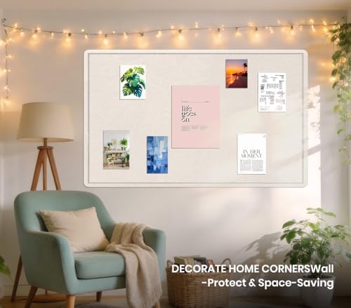 Extra Large Bulletin Board 95" x 47", Felt Pin Board, Oatmeal - Image 2