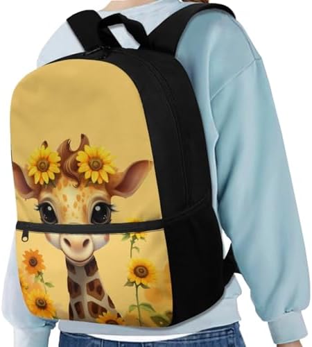 Cute Giraffe 4Pcs Boys Backpack with Lunch Bag Pen Bag and Water Bottle Case Cover Set Kids Backpack for Boys 6-8 School Backpacks Large Capacity Waterproof Bookbag - Image 2
