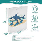 ALAZA Tralalero Tralala Meme Italian Brainrot Shark 4 3 Ring Binder 1.5 Inch Three Ring Office Binders w/clipboard & 3 Pockets, Hold 200 Sheets, 2 pcs - Image 5