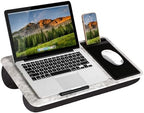 LAPGEAR Home Office Lap Desk – White Marble, Fits 15.6” Laptops by LapGear