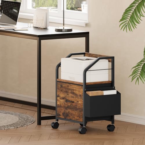 MAHANCRIS Small File Cabinet, Rolling Filing Cabinet for Under Desk - Image 5
